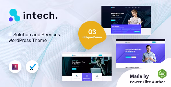 Intech - IT Solutions Company WordPress Theme v1.9