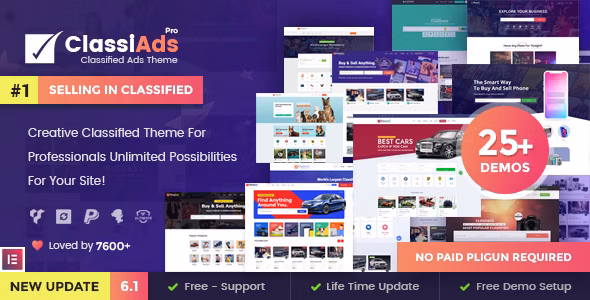 Classiads - Classified Ads WordPress Theme v6.1.6