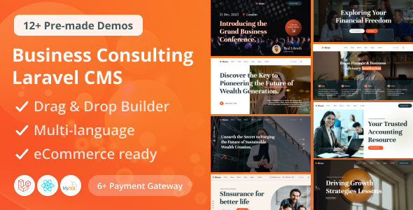 Bione - Business Consulting Laravel CMS With Live Page Builder v2.0